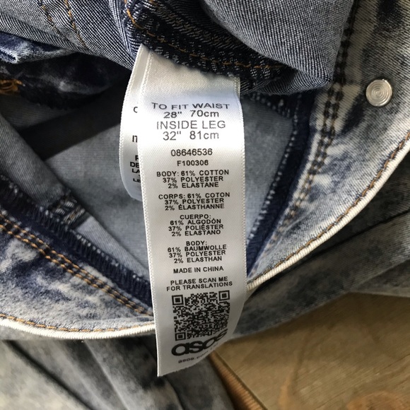 NWT ASOS Acid Wash High Waist Jeggings - Picture 5 of 5